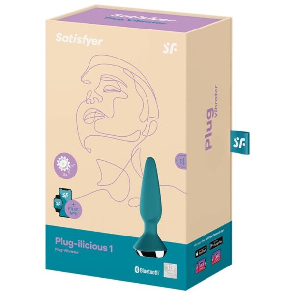 Satisfyer Plug-ilicious 1 — Vibrating Butt Plug, Green — Anal — view 4