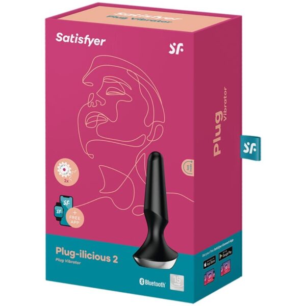 Satisfyer Plug-ilicious 2 — Vibrating Butt Plug, Black — Anal — view 5