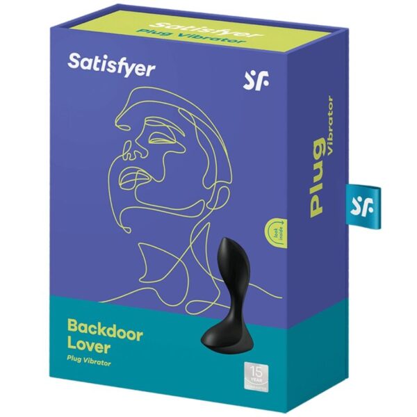 Satisfyer Backdoor Lover — Vibrating Butt Plug, Black — Anal — view 2
