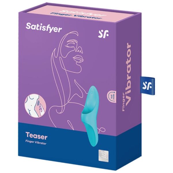 Satisfyer Teaser — Finger Vibrator, Rechargeable, Light Blue — Clitoral Stimulators — view 5