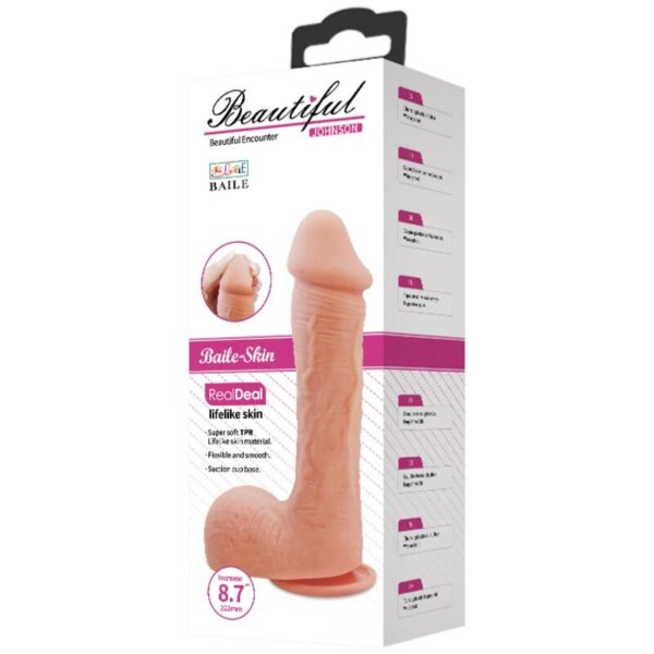 Baile Johnson Skin — Realistic Dildo, Suction Cup, 22 cm — Dildos — view 7