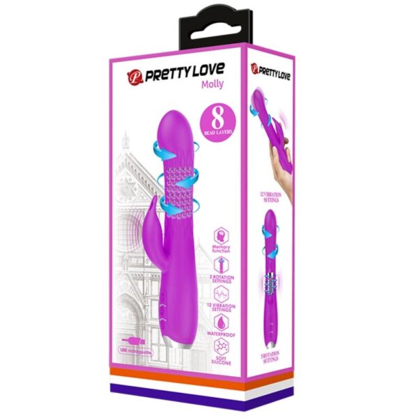 Pretty Love Molly — Rabbit Vibrator, Rechargeable, Purple — Rabbit Vibrators — view 7