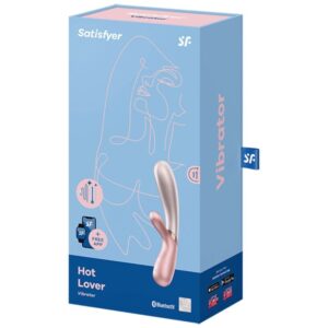 Satisfyer Hot Lover — Rabbit Vibrator, Heated, Rose and Beige — App-Controlled Sex Toys — view 3