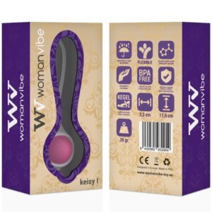 Womanvibe Keisy I — Kegel Balls, Silicone, Pink — Ben Wa Balls — view 2