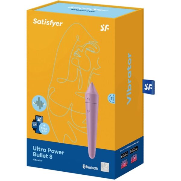 Satisfyer Ultra Power Bullet 8 — Bullet Vibrator, Lilac — App-Controlled Sex Toys — view 2