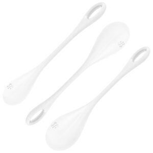 Satisfyer Yoni Power 1 — Kegel Balls, Silicone, White — Ben Wa Balls