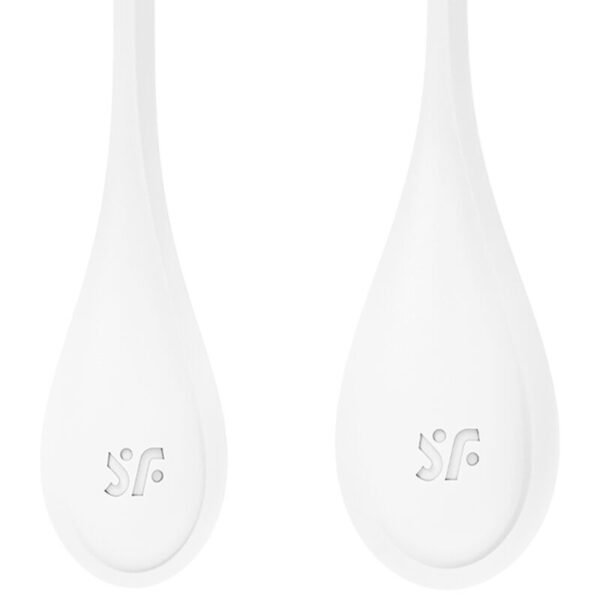 Satisfyer Yoni Power 1 — Kegel Balls, Silicone, White — Ben Wa Balls — view 3