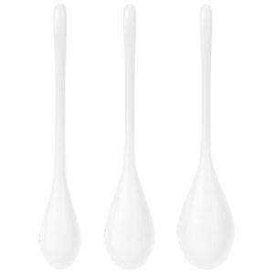 Satisfyer Yoni Power 1 — Kegel Balls, Silicone, White — Ben Wa Balls — view 4
