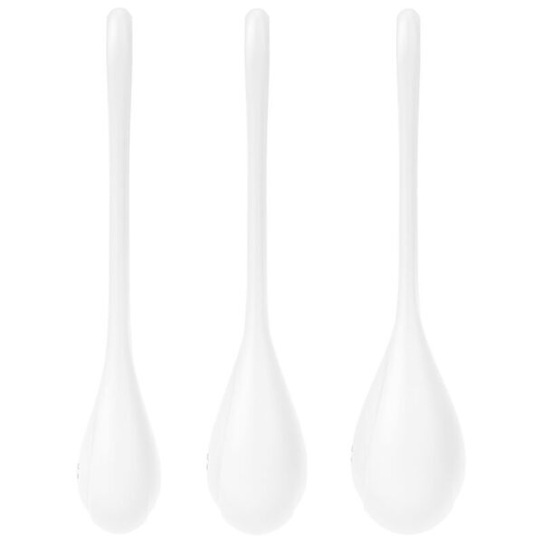 Satisfyer Yoni Power 1 — Kegel Balls, Silicone, White — Ben Wa Balls — view 4
