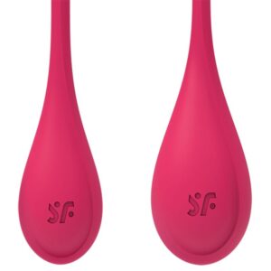 Satisfyer Yoni Power 1 — Kegel Balls, Silicone, Red — Ben Wa Balls — view 3