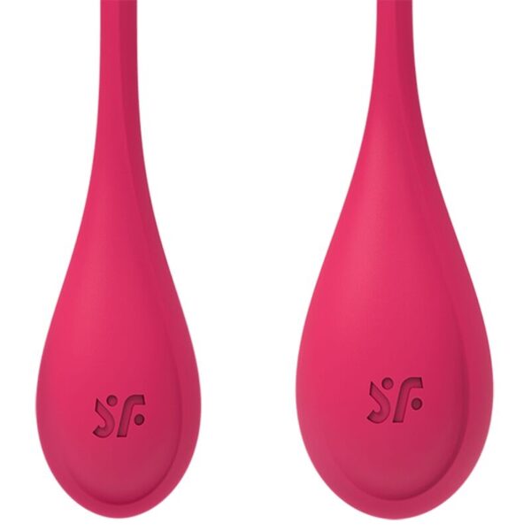 Satisfyer Yoni Power 1 — Kegel Balls, Silicone, Red — Ben Wa Balls — view 3