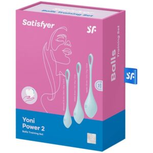 Satisfyer Yoni Power 2 — Kegel Balls, Silicone, Blue — Ben Wa Balls — view 3