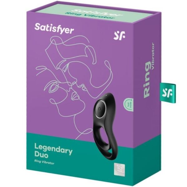 Satisfyer Legendary Duo — Vibrating Cock Ring, Black — Cock Rings — view 4