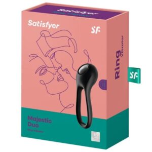 Satisfyer Majestic Duo — Vibrating Cock Ring, Black — Cock Rings — view 4