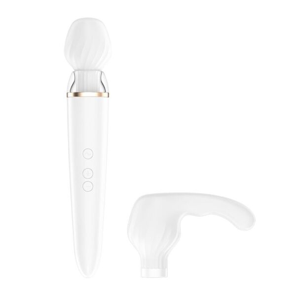 Satisfyer Double Wander — Wand Vibrator, App-Controlled, White — App-Controlled Sex Toys — view 5