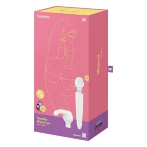 Satisfyer Double Wander — Wand Vibrator, App-Controlled, White — App-Controlled Sex Toys — view 4