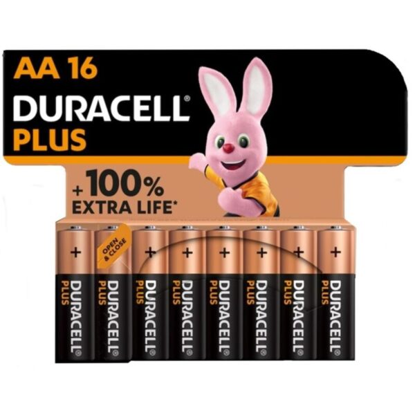 Duracell Plus Power AA LR6 — Batteries, 16 Pack — Batteries & Spare Parts