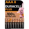 Duracell Plus Power AAA LR03 — Batteries, 8 Pack — Batteries & Spare Parts
