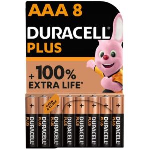 Duracell Plus Power AAA LR03 — Batteries, 8 Pack — Batteries & Spare Parts