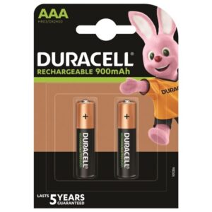 Duracell AAA HR03 900 mAh — Batteries, Rechargeable, 2 Pack — Batteries & Spare Parts