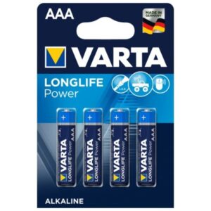 Varta Longlife Power AAA LR03 — Batteries, 4 Pack — Batteries & Spare Parts