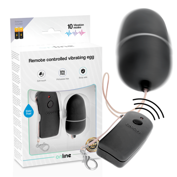 Online — Vibrating Egg, Waterproof, Black — Clitoral Stimulators — view 2