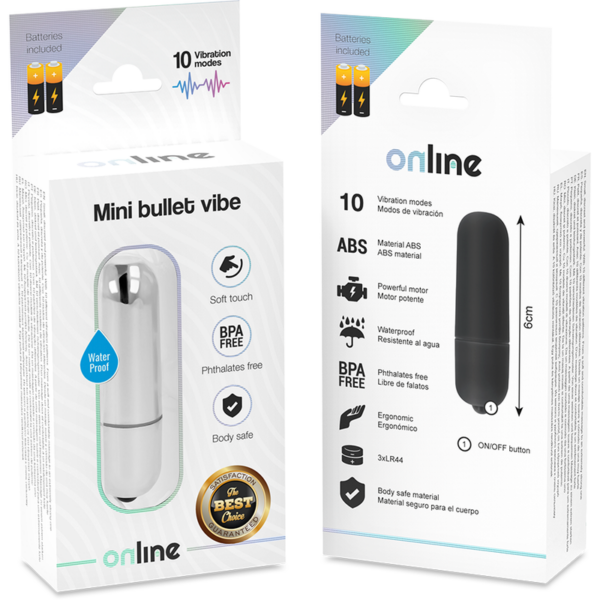 Online — Bullet Vibrator, Waterproof, Silver — Bullet Vibrators — view 3