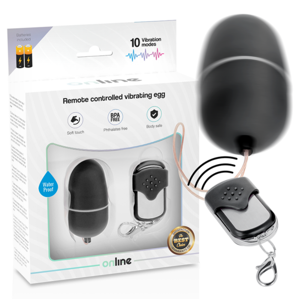 Online — Vibrating Egg, Waterproof, M, Black — Remote Control Vibrators — view 5