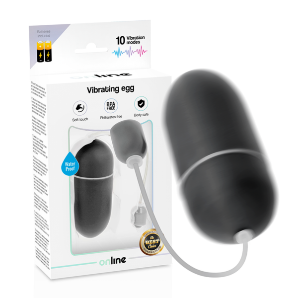 Online — Vibrating Egg, Silicone, Black — Vibrating Eggs — view 2