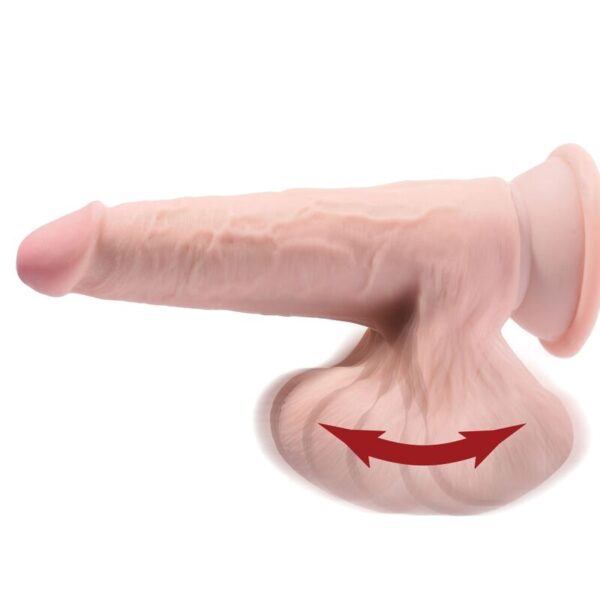 King Cock Plus Swinging Balls — Realistic Dildo, 24.5 cm, Light — Dildos — view 3