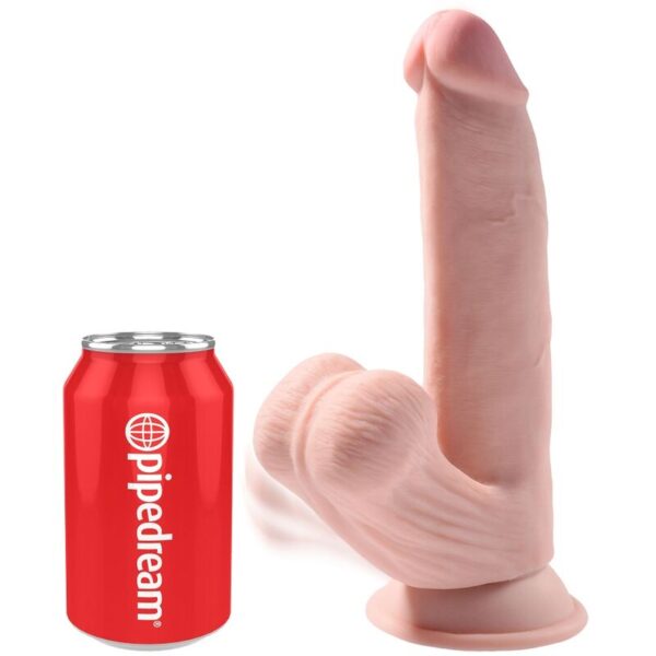 King Cock Plus Swinging Balls — Realistic Dildo, 24.5 cm, Light — Dildos — view 2