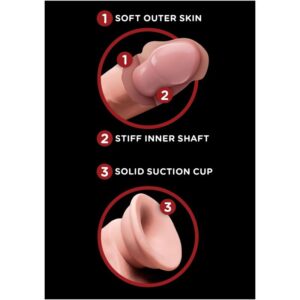 King Cock Plus Swinging Balls — Realistic Dildo, 15.2 cm, Light — Dildos — view 2