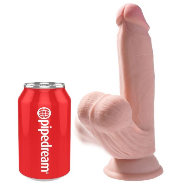 King Cock Plus Swinging Balls — Realistic Dildo, 15.2 cm, Light — Dildos — view 5