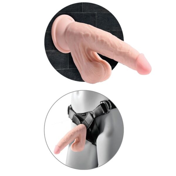King Cock Plus Swinging Balls — Realistic Dildo, 20.3 cm — Dildos — view 5