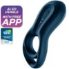 Satisfyer Epic Duo — Vibrating Cock Ring, App-Controlled, Blue — App-Controlled Sex Toys