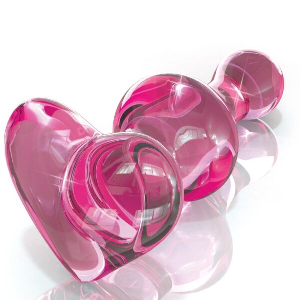 Icicles No. 75 — Glass Butt Plug, 7.9 cm, Pink — Anal