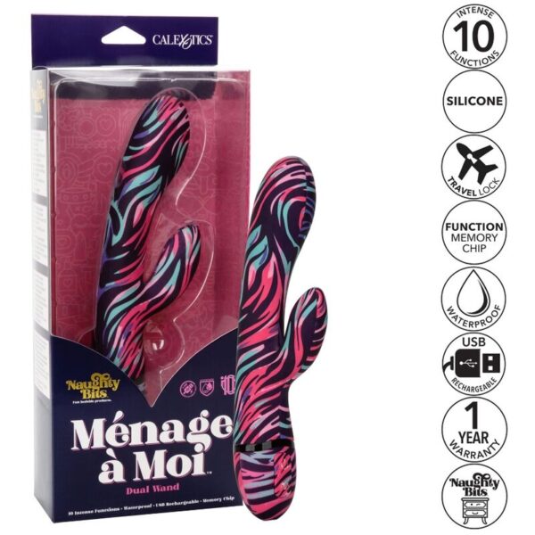 CalExotics Ménage à Moi Dual Wand — Vibrator, Rechargeable — G-Spot Vibrators — view 3