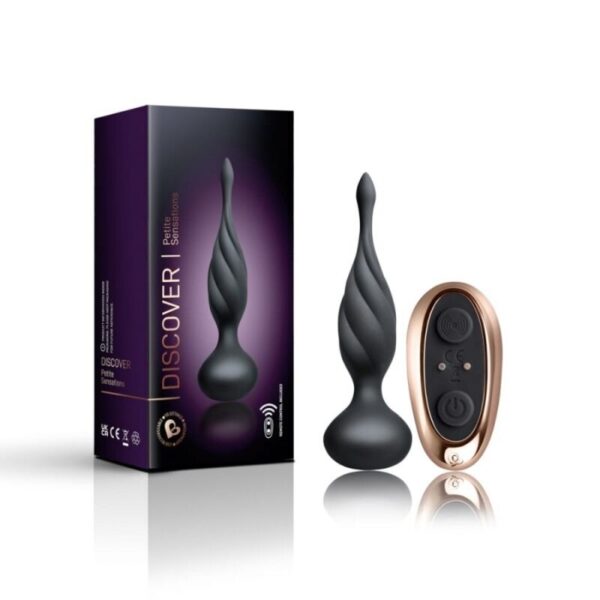 Rocks-Off Discover — Vibrating Butt Plug, Remote Control, Black — Anal — view 2