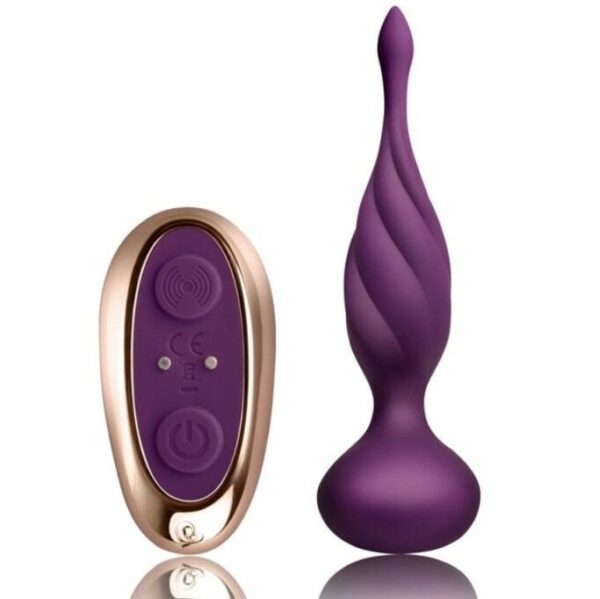 Rocks-Off Discover — Vibrating Butt Plug, Remote Control, Lilac — Anal