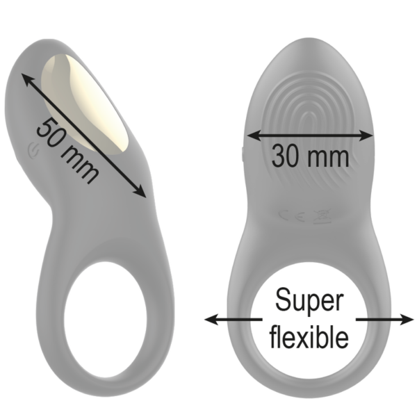Ibiza Full Contact — Vibrating Cock Ring, Remote Control, Black — Cock Rings — view 3
