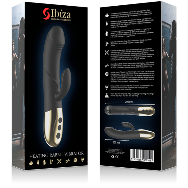 Ibiza Anatomical — Rabbit Vibrator, Heated, Black — Clitoral Stimulators — view 7