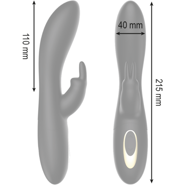Ibiza Pearled Rotator — Rabbit Vibrator, Rechargeable, Black — Hi-Tech Vibrators — view 4
