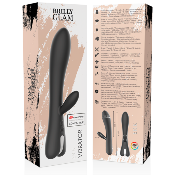 Brilly Glam Erik — Rabbit Vibrator, Waterproof — Rabbit Vibrators — view 5