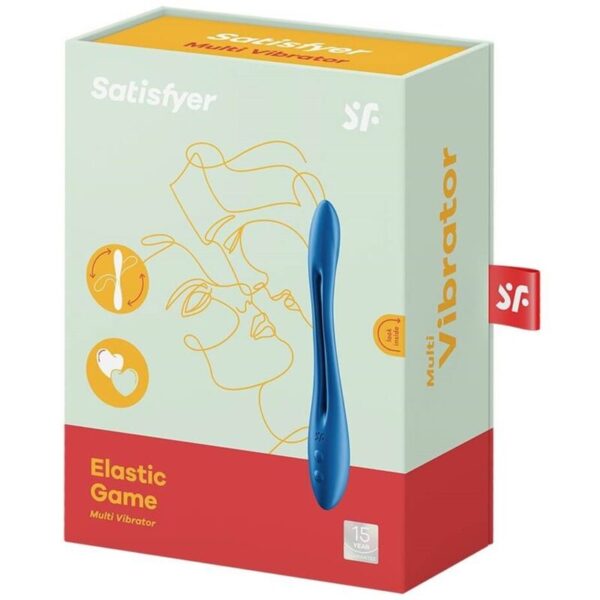 Satisfyer Elastic Game — Couples Vibrator, Rechargeable, Blue — Clitoral Toys — view 5