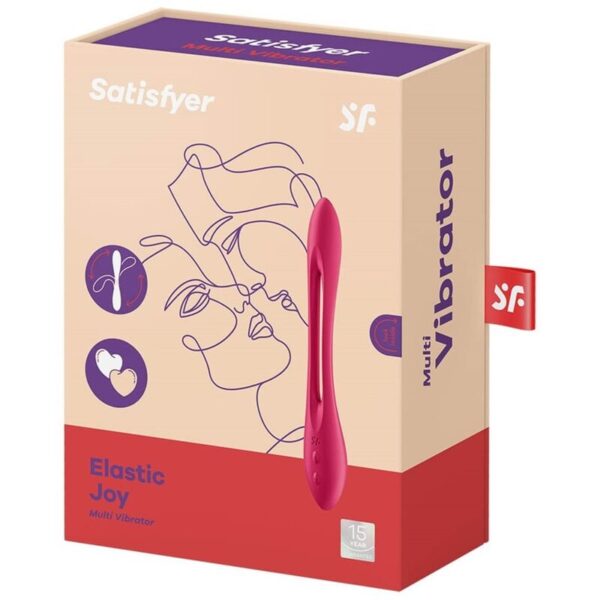 Satisfyer Elastic Joy — Couples Vibrator, Rechargeable, Red — Clitoral Toys — view 3