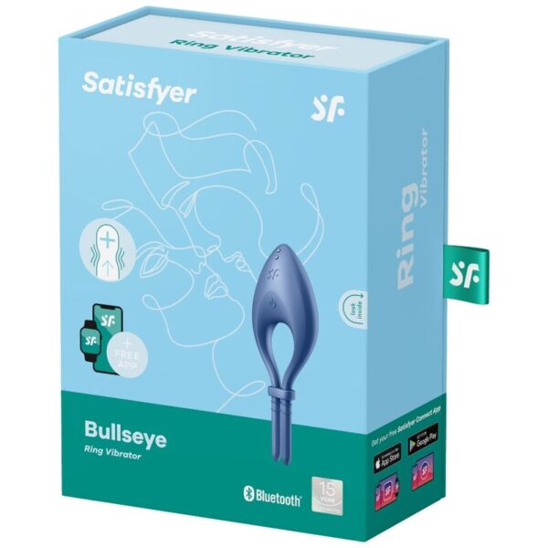 Satisfyer Bullseye — Vibrating Cock Ring, App-Controlled, Blue — App-Controlled Sex Toys — view 3