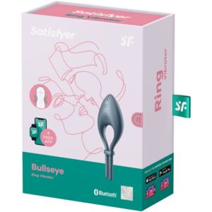 Satisfyer Bullseye — Vibrating Cock Ring, App-Controlled, Grey — App-Controlled Sex Toys — view 3