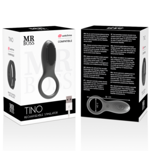 Mr Boss Tino — Vibrating Cock Ring, Remote Control, Black — Cock Rings — view 2