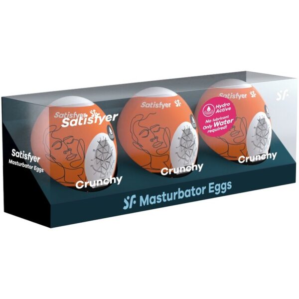 Satisfyer Egg Set — Male Masturbator, Naughty, Savage and Crunchy — Male Masturbators — view 2