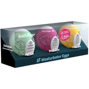 Satisfyer Egg Set — Male Masturbator, Riffle, Bubble and Fierce — Male Masturbators — view 2
